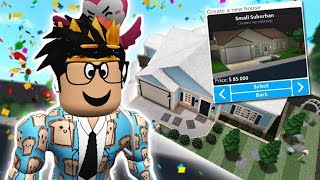 renovating the bloxburg STARTER SUBURBAN HOUSE the flooring oh my [upl. by Kolodgie]