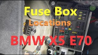 BMW X5 E70 Fuse box locations [upl. by Alikam]