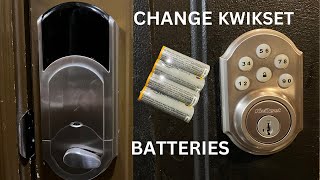 How To Change Battery Kwikset Electronic Deadbolt Lock [upl. by Aekerly]