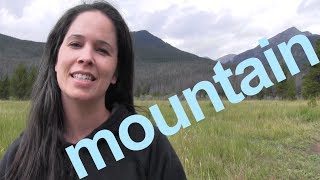 How to Say MOUNTAIN and SENTENCE  American English [upl. by Kwabena49]