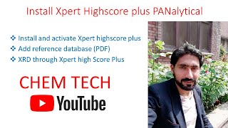 Add Reference Patterns data in Xpert HighScore Plus Add PDF reference data Add Reference Database [upl. by Osher]