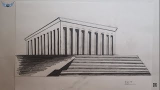 Karakalem Anıtkabir Resmi Çizimi [upl. by Schoenberg864]