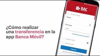 Cómo realizar una transferencia desde tu Banca Móvil  BAC Credomatic [upl. by Sochor]