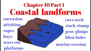 Geography Ch 10 Part 12 Coastal Landforms [upl. by Arimlede]