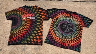 How to tie dye  bleach tie dye  reverse vortex tie dye [upl. by Annuaerb]