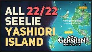 All 22 Yashiori Island Seelie Locations Genshin Impact [upl. by Pembroke]