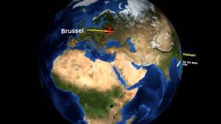 Blender  3D animation travel map on a globe [upl. by Nnateragram]