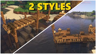 Minecraft How to Build a Simple Fishing Dock  Tutorial [upl. by Idrahs]