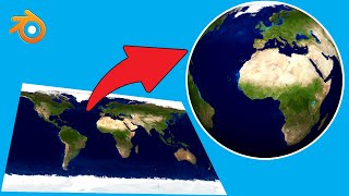 Correct Way To Create A Globe In Blender  Project 2D Map On Any Sphere  UV Editor  Blender 29x [upl. by Osi281]