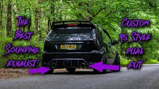 Insane Custom Exhaust System RS StyleDual Exit Fiesta ST150 [upl. by Phelan]