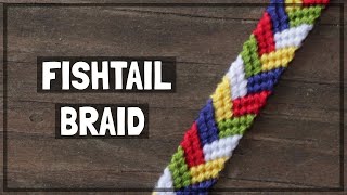 Fishtail Braid Friendship Bracelet Tutorial CC [upl. by Letha]