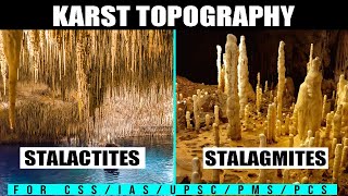 How Stalactites amp Stalagmites are formed in Karst Topography [upl. by Lisabeth]