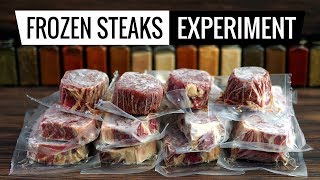 Frozen Steaks Experiment  Whats Best for Sous Vide [upl. by Elberta254]