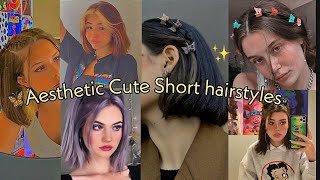 Effortless short hair tutorial  Cute amp aesthetic hairstyles✨ [upl. by Lawford]