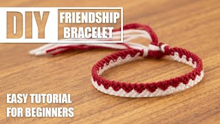 Triangle Simple Minimalistic Cute Macrame Friendship Bracelets  Easy Tutorial for Beginner [upl. by Moscow]