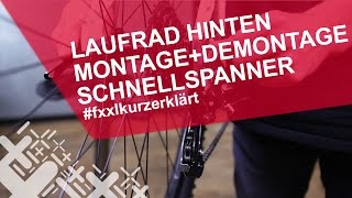 Hinterrad beim Fahrrad einbauenausbauen [upl. by Perretta]