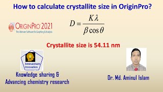 How to calculate crystallite size from XRD data in Origin [upl. by Afihtan]