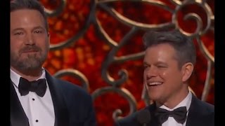 Matt Damon Played Off Stage by Jimmy Kimmel  Oscars 2017 [upl. by Cora]