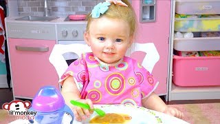 My Reborns My 1st Reborn Toddler Doll  Julies Lunch Routine [upl. by Elmira]