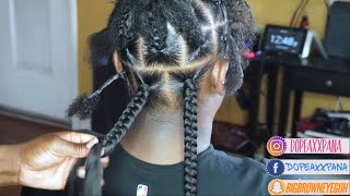 Jumbo Box Braids Regular Speed [upl. by Aivek617]