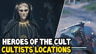 Assassins Creed Odyssey  All HEROES OF THE CULT CULTISTS Location Walkthrough [upl. by Onidranreb]