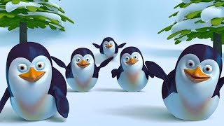 Five Little Penguins Song  More Funny Cute 3D Baby Penguin Songs by FunForKidsTV [upl. by Agatha]