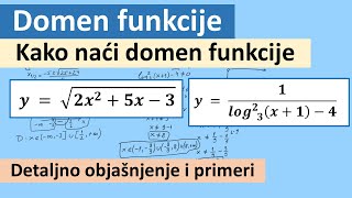 Ispitivanje funkcije Domen funkcije [upl. by Khorma]