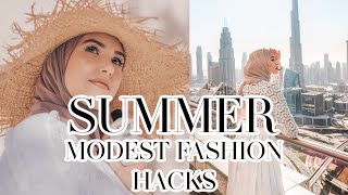 SUMMER MODEST FASHION HACKS How to Dress When Its Freaking HOT Outside 🔥 [upl. by Seaden]