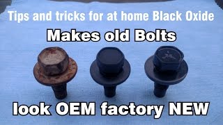 DIY at home original Black Oxide Phosphate OEM Restoration of nuts amp bolts [upl. by Oecam49]