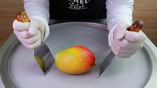 Mango ice cream rolls street food  ايس كريم رول مانجو [upl. by Thor677]