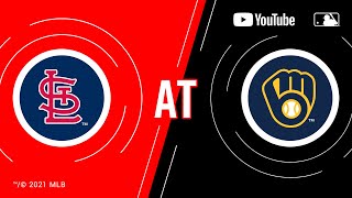 Cardinals at Brewers  MLB Game of the Week Live on YouTube [upl. by Eluj]