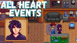 Sebastians ALL HEART EVENTS in Stardew Valley 15 [upl. by Anoirb]