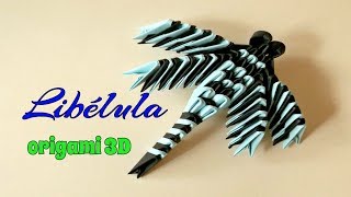 LIBÉLULA ORIGAMI 3Dpaso a paso [upl. by Kakalina]