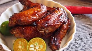 SUPER EASY Baked Honey Chicken Wings 烤蜜汁鸡翼 [upl. by Elnora781]