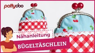 DIY Bügeltasche  Kosmetiktasche mit Taschenbügel selber nähen [upl. by Urdna725]