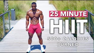 NO EQUIPMENT FULL BODY HIIT 25 MINUTES  BURN UP TO 500 CALORIES [upl. by Nnod405]