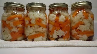 Canning Pickled Cauliflower amp Carrots [upl. by Laen]