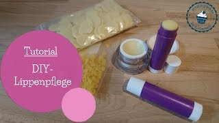 selbstgemachte Lippenpflege aus 3 natürlichen Zutaten  DIY Lip balm  DIY Anleitung  mommymade [upl. by Collimore]