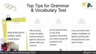 Hari 2 Sesi 1 Bengkel Kerja Persediaan Ujian Profisiensi Bahasa Inggeris PROELT Enhance 2024 [upl. by Neelear]