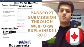 PASSPORT SUBMISSION THROUGH WEB FORM EXPLAINED 2WAY COURIER SERVICE CANADA VFS GLOBAL IRCC [upl. by Martin]