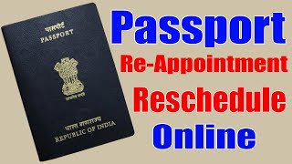 How To Reschedule Passport Appointment [upl. by Hars]