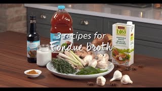 How to make 3 recipes for fondue broth [upl. by Anaigroeg931]