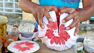 Masala Jambura Pomelo FruitGrapefruits  Bangladeshi Street Food [upl. by Ader]