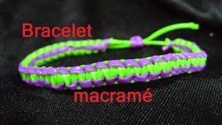 Bracelet scoubidou macramé tuto francais [upl. by Natascha210]