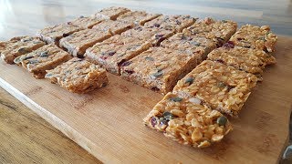 NoBake Peanut Butter Oat Bars Recipe [upl. by Jonina]