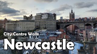 Newcastle upon Tyne City Centre Walk【4K】 Lets Walk 2021 [upl. by Letsirk500]