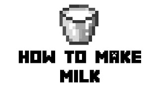 Minecraft Survival How to Make Milk [upl. by Howzell]