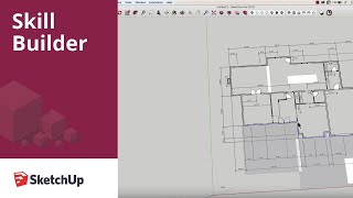 Drawing Exterior Walls in SketchUp  Skill Builder [upl. by Anuaek]