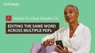 How to edit the same word across multiple PDF files in Adobe Acrobat [upl. by Assirehc6]