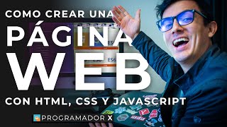 Como crear una página web con HTML CSS y Javascript 👩‍💻 [upl. by Gerek]